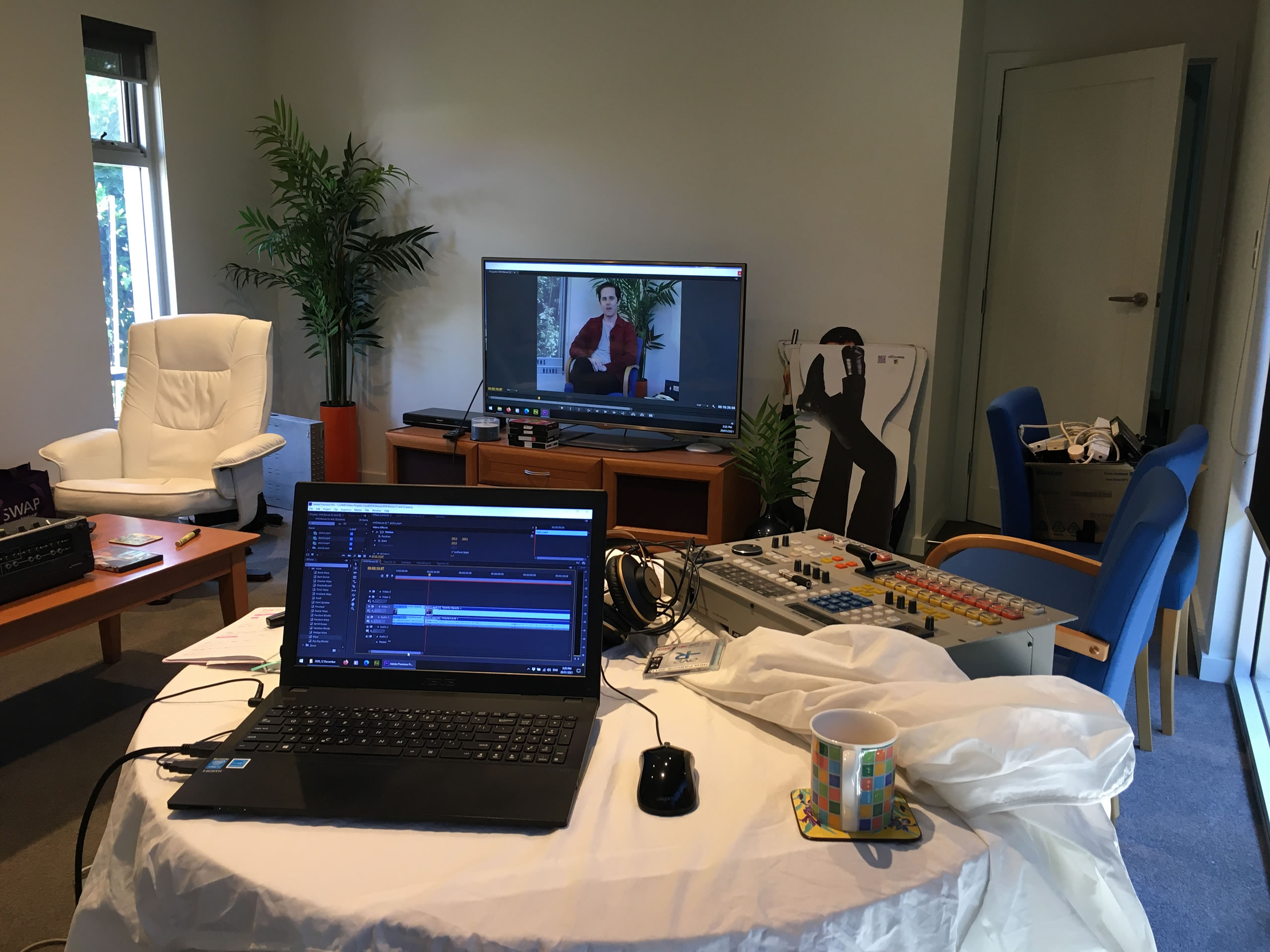 Editing VHS Revue with the 2017 laptop, 20 January 2021