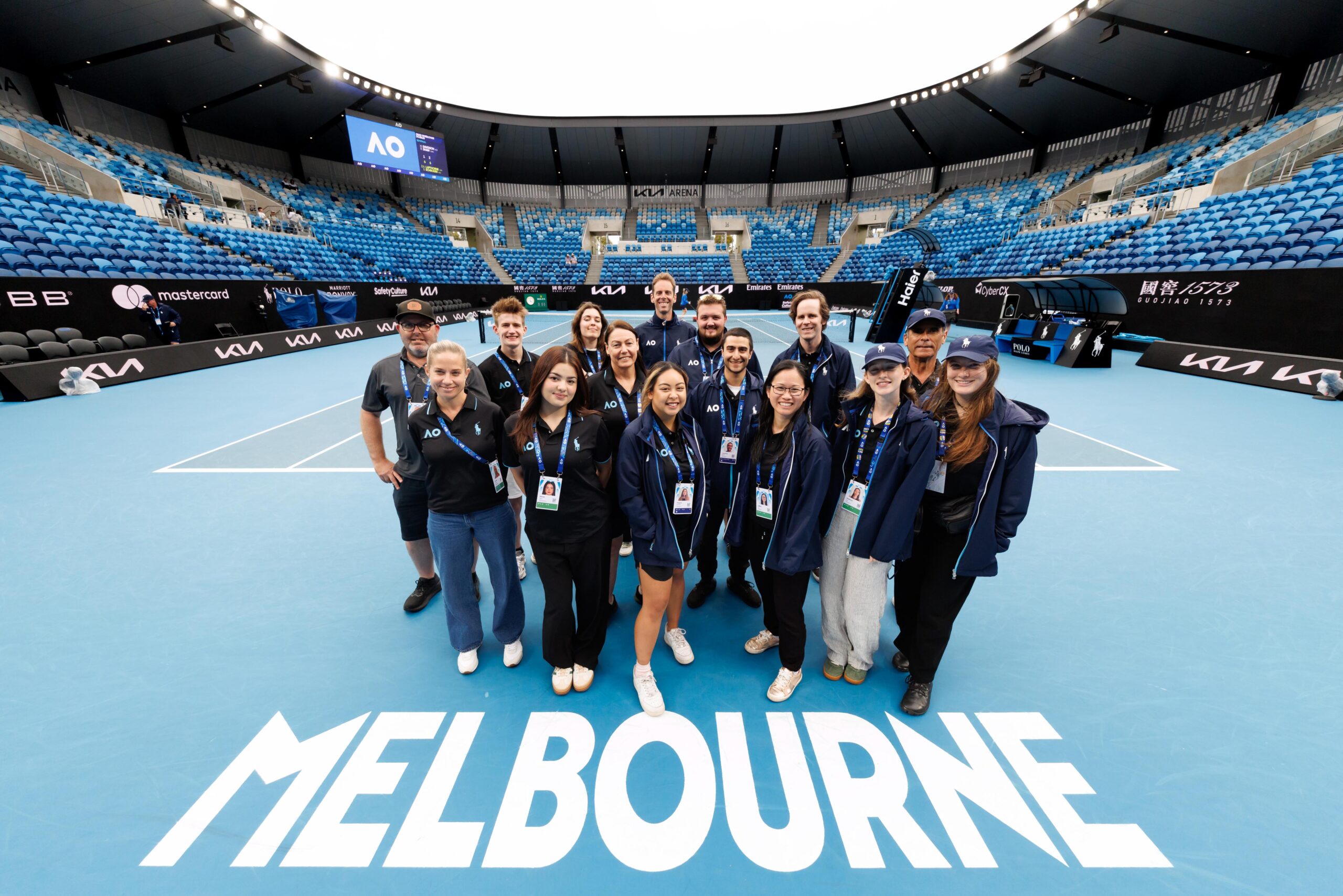 January 23: A general view of KIA TV Production Crew at at the Australian Open at Melbourne Park on Thursday, January 23, 2025. Photo by TENNIS AUSTRALIA / MARK PETERSON